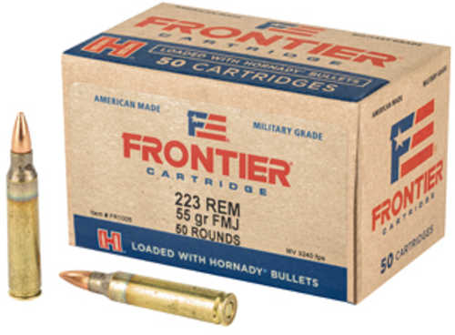 223 Remington 55 Grain FMJ Ammo 50 Rounds By Frontier
