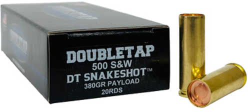 DoubleTap Ammunition SnakeShot 500 S&W 380 Grain – Reliable Hardcast Full Wadcutter Shotshell