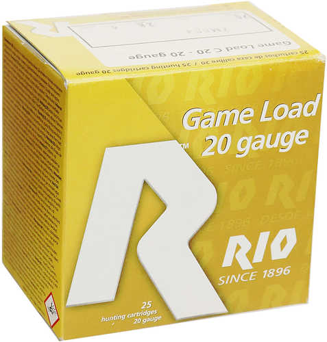 Rio Game Load 20 Gauge 3 Inch 1/4 Oz 6 Shotshells 25