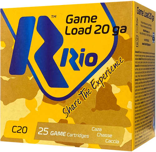 Rio Game Load 20 Gauge Two And Three Quarters Inch 1 Ounce Shot Box