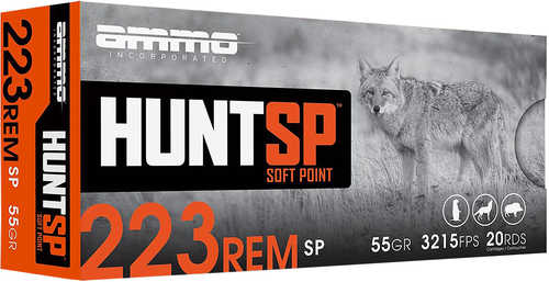 Ammo Inc Hunt 223 Rem 55 Grain Soft Point 20 Round Box