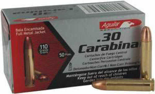 Aguila 30 Carbine 110 Grain FMJ Ammunition 50 Rounds