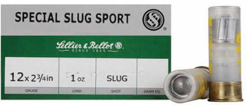 Sellier Bellot 12 Gauge Slug Ammunition 25 Rounds Lead