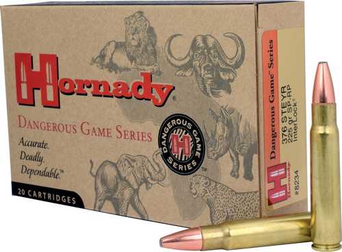 Hornady 225 Grain Soft Point Ammo for 376 Steyr - 20 Rounds