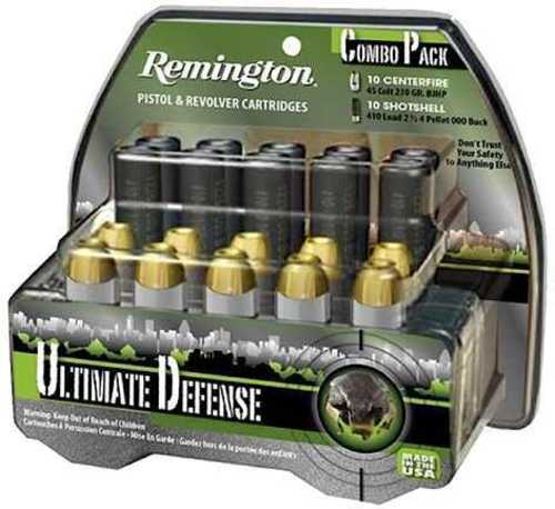 Remington 45 Colt 230 Grain Hollow Point Ammunition, 20 rounds per box, from Remington, is packaged in a clear plastic case with green and black labeling.