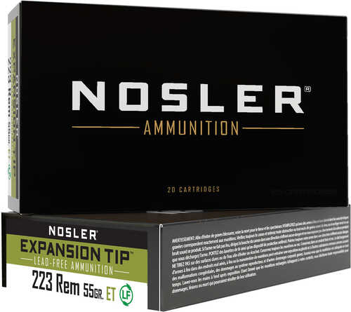 Nosler 223 Rem 55gr ET SP Ammunition 20rd Model 40150