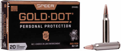Speer Gold Dot 223 Remington 62Gr Hollow Point 20 Rounds
