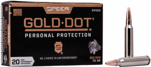 Speer Gold Dot 223 Remington 75 Grain Hollow Point 20 Round