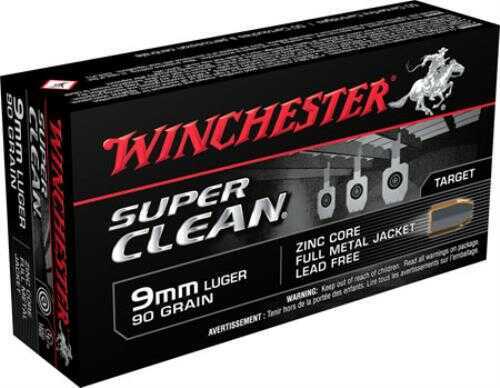 Winchester 9mm Luger 50 Rounds – Lead Free Full Metal Jacket Bullets