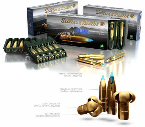 Sellier And Bellot 308 Win 165Gr TXRG Blue Ammo 20 Round